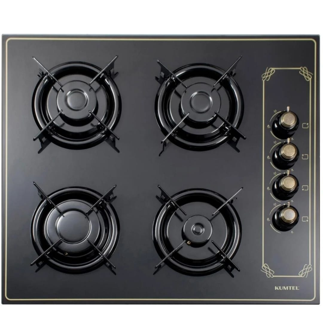 Kumtel Rustik Siyah Cam Ankastre Ocak KO-40 TAHDF